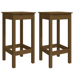 Ensemble de bar de jardin 3 pcs marron miel bois pin massif