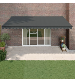 Auvent rétractable automatique anthracite 5x3 m