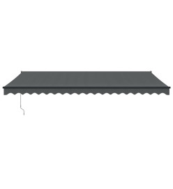 Auvent rétractable anthracite 5x3 m tissu et aluminium