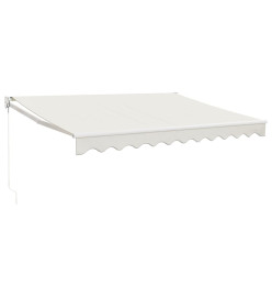 Auvent rétractable crème 3,5x2,5 m tissu et aluminium