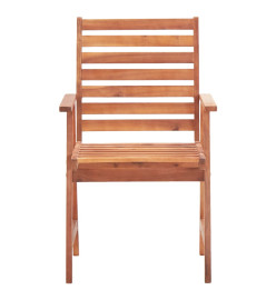Chaises de salle à manger d'extérieur 6 pcs Acacia massif