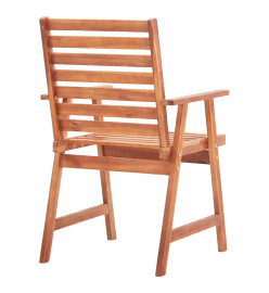Chaises de salle à manger d'extérieur 6 pcs Acacia massif