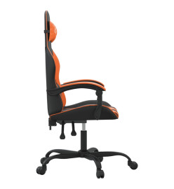 Chaise de jeu Noir et orange Similicuir