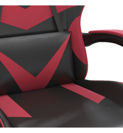 Chaise de jeu Noir et rouge bordeaux Similicuir