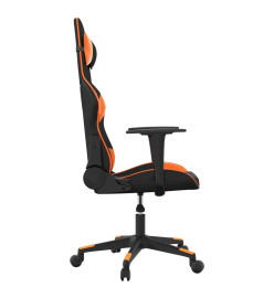 Chaise de jeu Noir et orange Similicuir