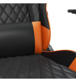 Chaise de jeu Noir et orange Similicuir