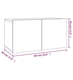 Ensemble de meubles TV 2 pcs Chêne marron Bois d'ingénierie