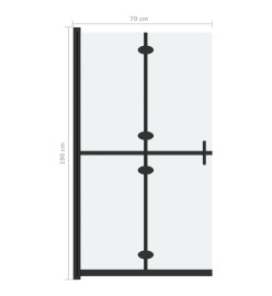 Paroi de douche pliable Verre ESG dépoli 70x190 cm