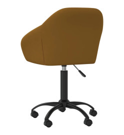 Chaise pivotante de bureau Marron Velours