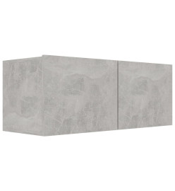 Ensemble de meuble TV 8 pcs Gris béton Aggloméré