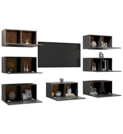 Meubles TV 7 pcs Gris 30,5x30x60 cm Aggloméré