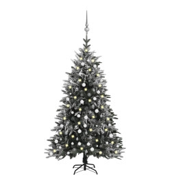 Sapin de Noël artificiel LED et flocons de neige 240 cm PVC PE