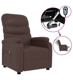 Fauteuil de massage électrique Marron Similicuir