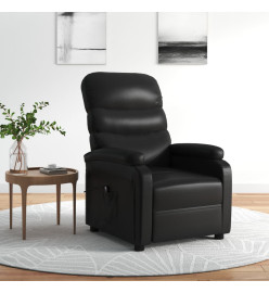 Fauteuil inclinable électrique Noir Similicuir