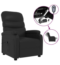 Fauteuil inclinable électrique Noir Similicuir