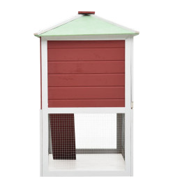 Cage double pour animaux Rouge Bois