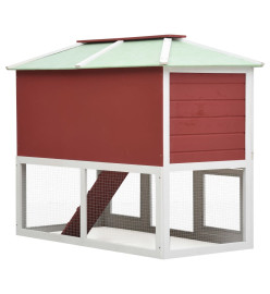 Cage double pour animaux Rouge Bois