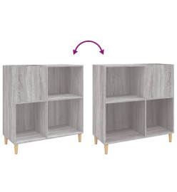 Armoire à disques sonoma gris 84,5x38x89 cm bois d'ingénierie