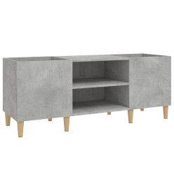 Armoire à disques gris béton 121x38x48 cm bois d'ingénierie