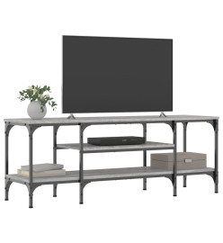 Meuble TV sonoma gris 121x35x45 cm bois d'ingénierie et fer