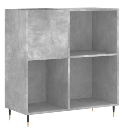 Armoire à disques gris béton 84,5x38x89 cm bois d'ingénierie