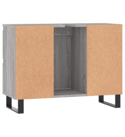 Armoire salle de bain sonoma gris 80x33x60 cm bois d'ingénierie