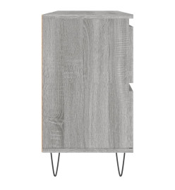 Armoire salle de bain sonoma gris 80x33x60 cm bois d'ingénierie