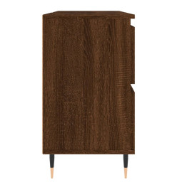 Armoire salle de bain chêne marron 80x33x60cm bois d'ingénierie