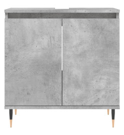 Armoire de bain gris béton 58x33x60 cm bois d'ingénierie