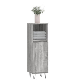 Armoire salle de bain sonoma gris 30x30x100 cm