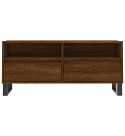 Meuble TV chêne marron 100x34,5x44,5 cm bois d'ingénierie