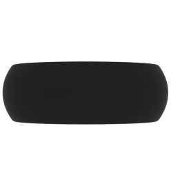 Lavabo rond de luxe Noir mat 40x15 cm Céramique