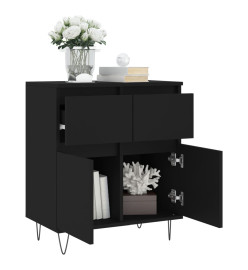 Buffet Noir 60x35x70 cm Bois d'ingénierie