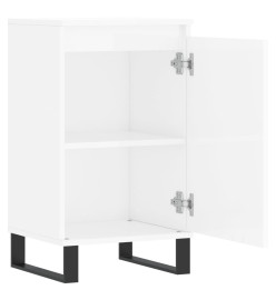 Buffets 2 pcs blanc brillant 40x35x70 cm bois d'ingénierie