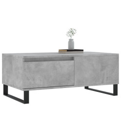 Table basse Gris béton 90x50x36,5 cm Bois d'ingénierie