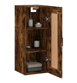 Armoire murale chêne fumé 34,5x34x90 cm bois d'ingénierie