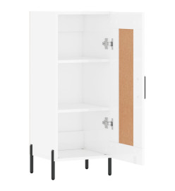 Buffet Blanc brillant 34,5x34x90 cm Bois d'ingénierie