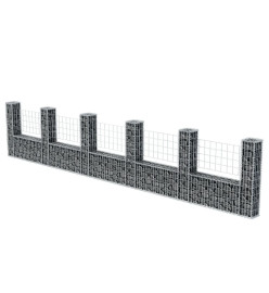 Panier de gabion en forme de U Acier galvanisé 570x20x100 cm