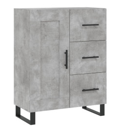 Buffet gris béton 69,5x34x90 cm bois d'ingénierie