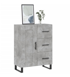 Buffet gris béton 69,5x34x90 cm bois d'ingénierie