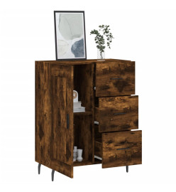 Buffet chêne fumé 69,5x34x90 cm bois d'ingénierie