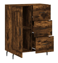 Buffet chêne fumé 69,5x34x90 cm bois d'ingénierie