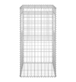 Poteau à panier de gabion 50x50x100 cm Fer