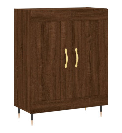 Buffet chêne marron 69,5x34x90 cm bois d'ingénierie