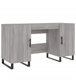 Bureau sonoma gris 140x50x75 cm bois d'ingénierie