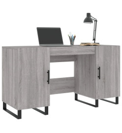 Bureau sonoma gris 140x50x75 cm bois d'ingénierie