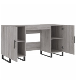 Bureau sonoma gris 140x50x75 cm bois d'ingénierie