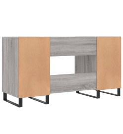 Bureau sonoma gris 140x50x75 cm bois d'ingénierie