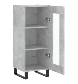 Buffet Gris béton 34,5x34x90 cm Bois d'ingénierie