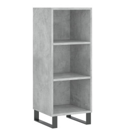 Buffet gris béton 34,5x32,5x90 cm bois d'ingénierie